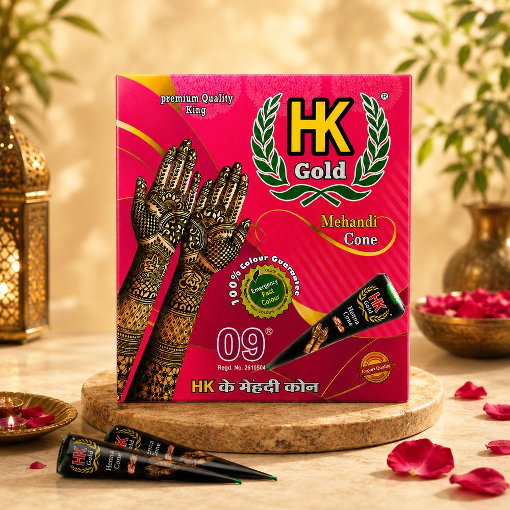 HK Gold Mehandi Cone